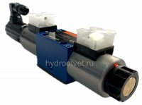 4WRE6E32-2X/G24K4/V - Пропорциональный распределитель с обратной связью по положению золотника без встроенной электроники Ду6, номинальный расход 32 л/мин, схема E