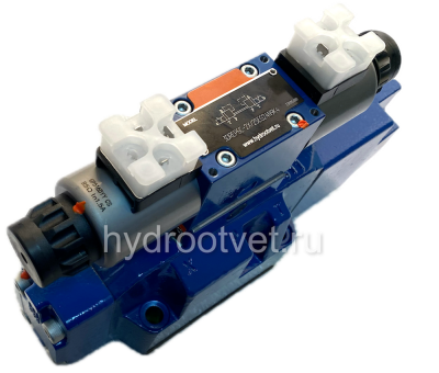 4WRZ16W8-100-7X/6EG24N9ETK4/D3V - Пропорциональный распределитель Ду16 без усилителя, номинальный расход 100 л/мин, схема W8, каналы управления ET - X и Y - внутренние